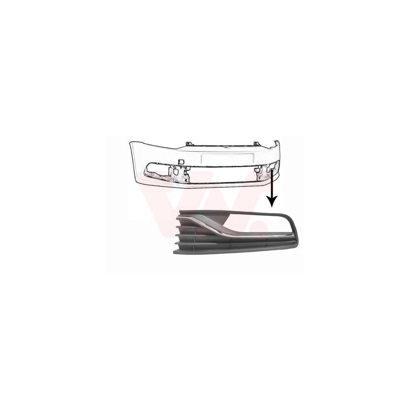 VAN WEZEL Lüftungsgitter, Stoßfänger 5814593 für 6C0854661CRYP