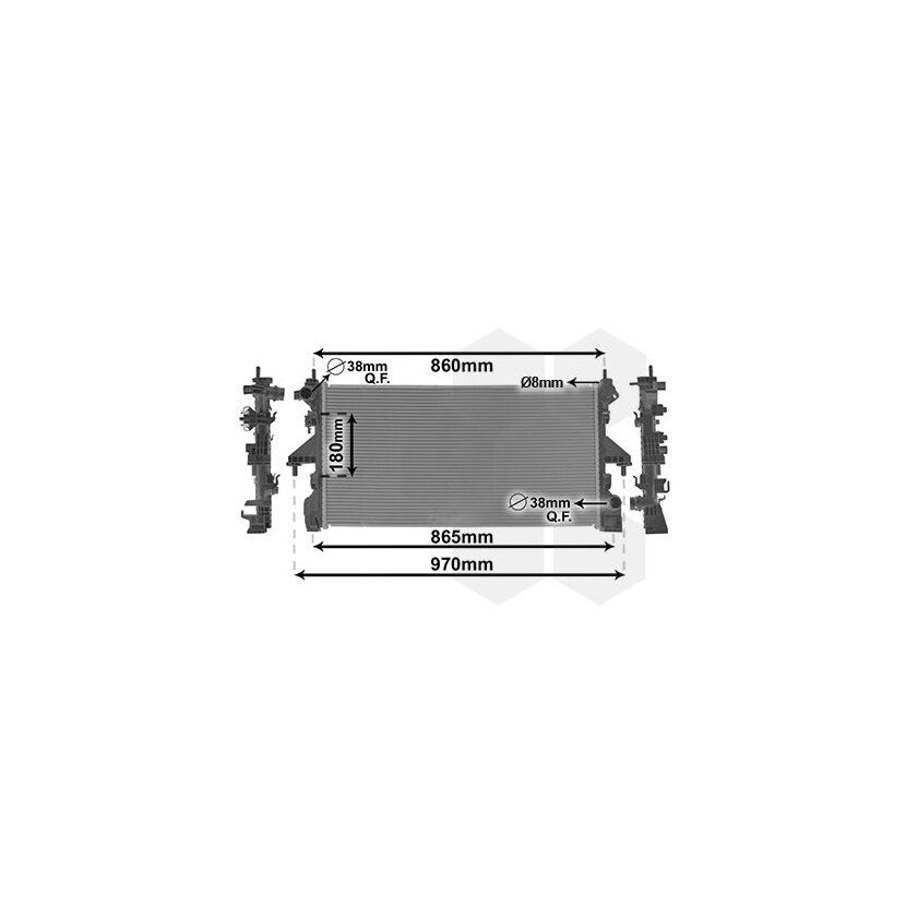 VAN WEZEL Kühler, Motorkühlung 09012705 für 16 262 644 80