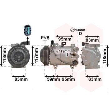 VAN WEZEL Kompressor, Klimaanlage 8300K193 für...