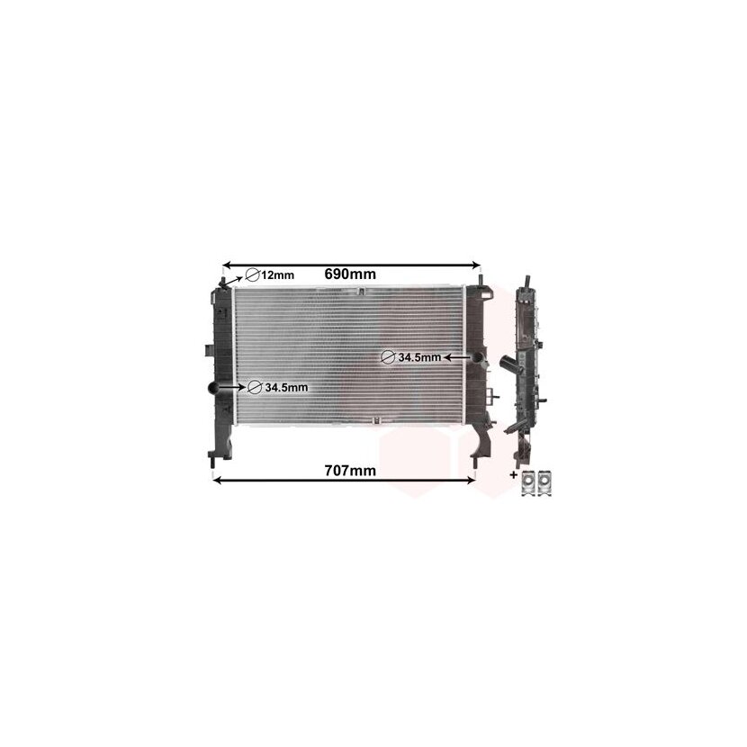 VAN WEZEL Kühler, Motorkühlung 37002346 für 1300260