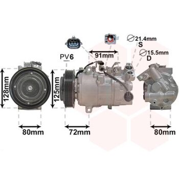 VAN WEZEL Kompressor, Klimaanlage 4300K628 für...