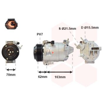 VAN WEZEL Kompressor, Klimaanlage 3301K701 für...