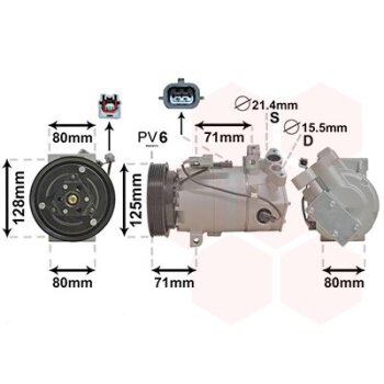 VAN WEZEL Kompressor, Klimaanlage 4300K636 für...