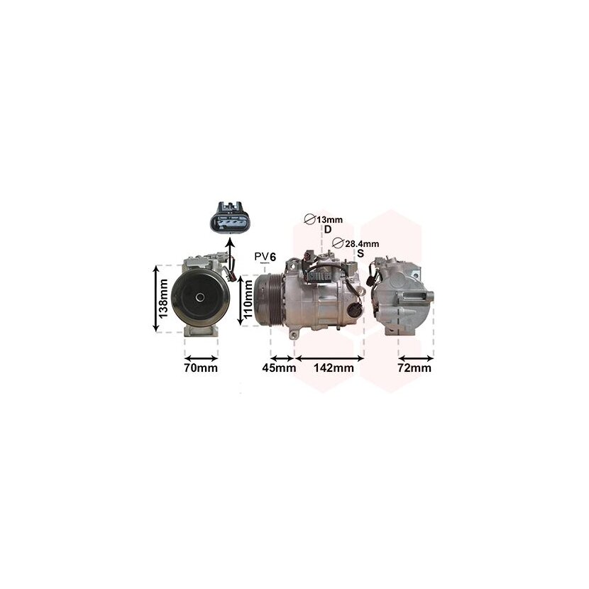 VAN WEZEL Kompressor, Klimaanlage 3000K682 für 0032308711