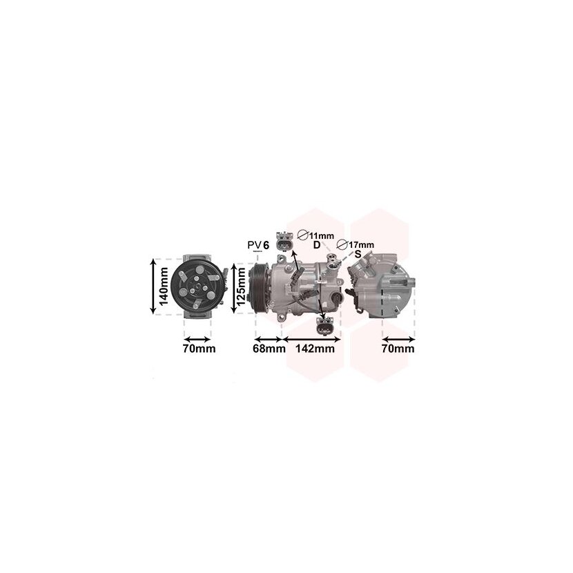 VAN WEZEL Kompressor, Klimaanlage 3701K702 für 1618414