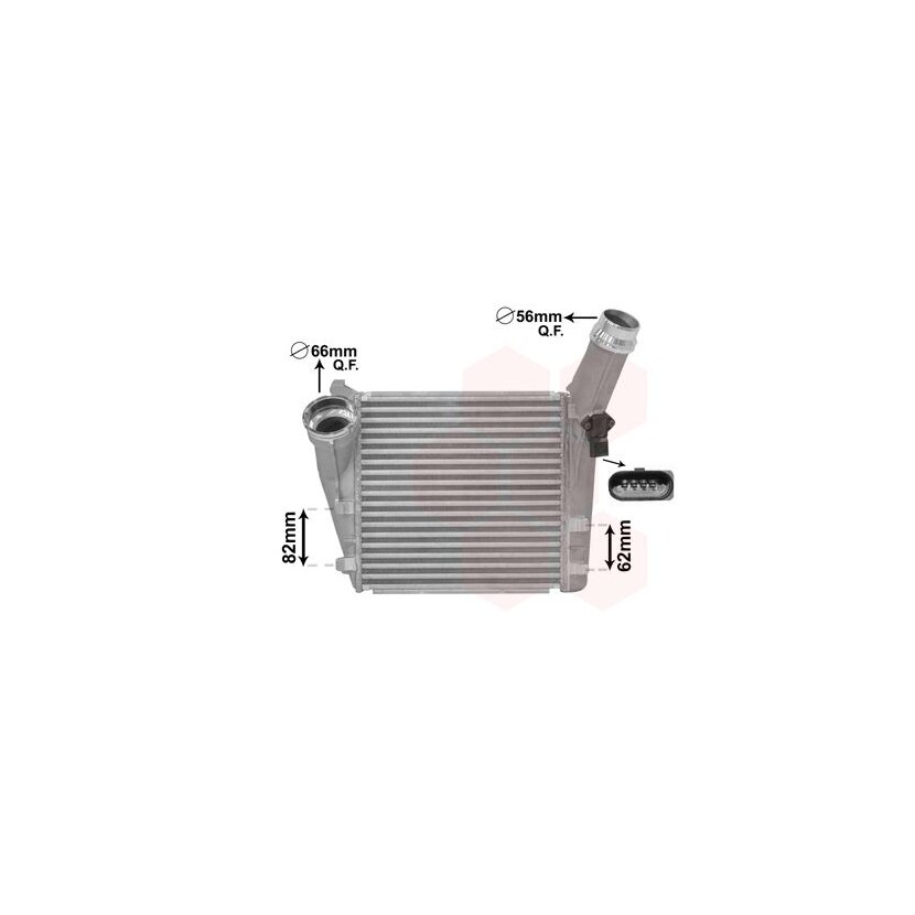 VAN WEZEL Ladeluftkühler 74004086 für 95811064000