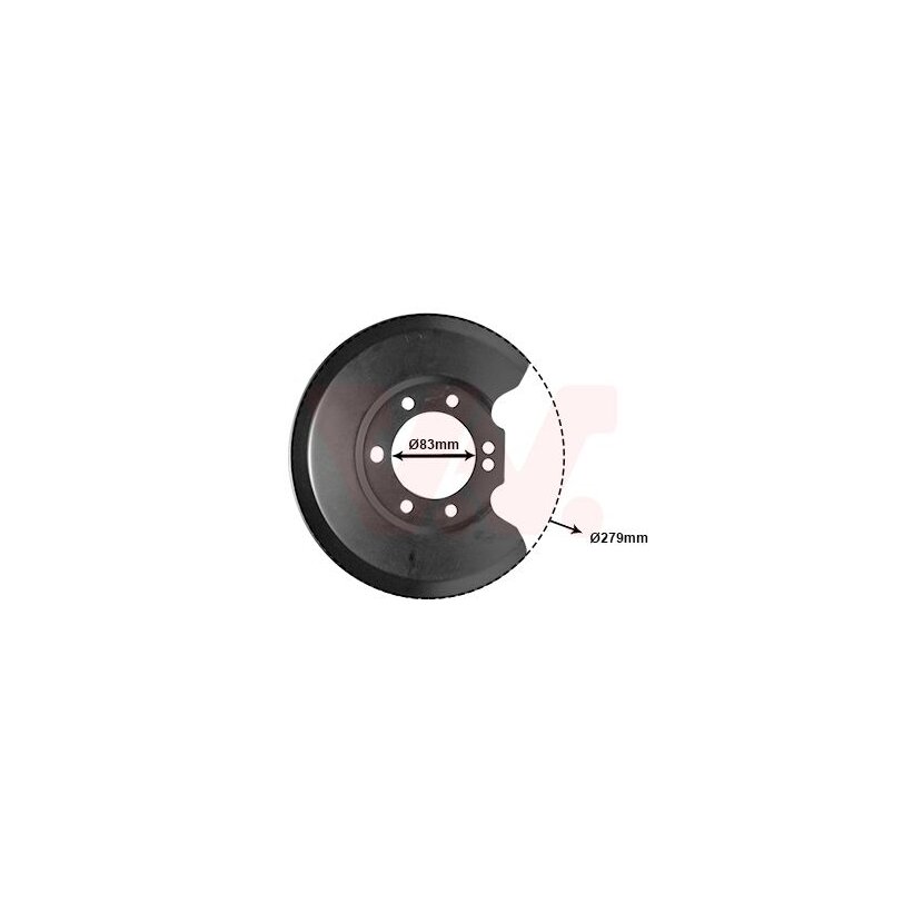 VAN WEZEL Spritzblech, Bremsscheibe 1825374 für 1087859