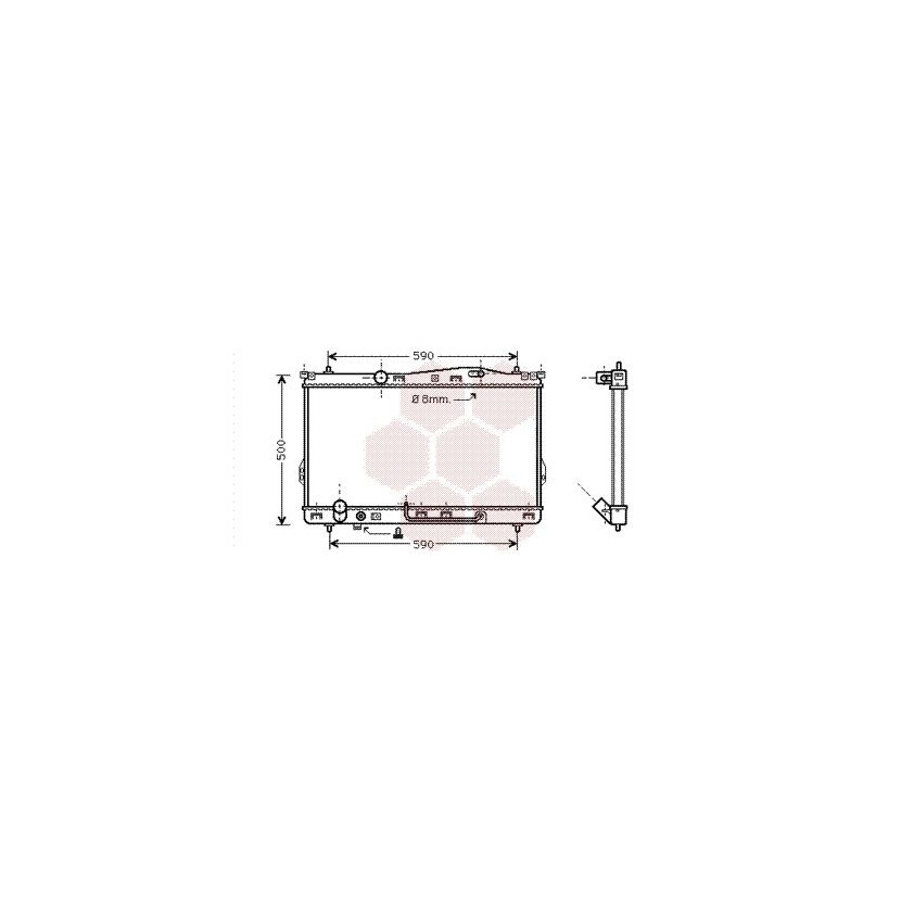 VAN WEZEL Kühler, Motorkühlung 82002078 für 25310-3A200