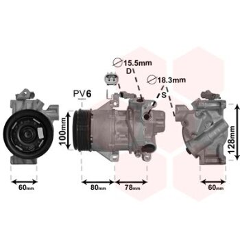 VAN WEZEL Kompressor, Klimaanlage 5300K618 für...