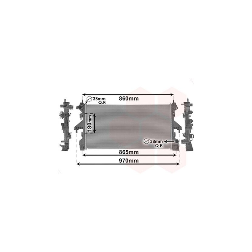 VAN WEZEL Kühler, Motorkühlung 09012704 für 16 290 867 80