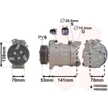 VAN WEZEL Kompressor, Klimaanlage 0200K209 für LR056365
