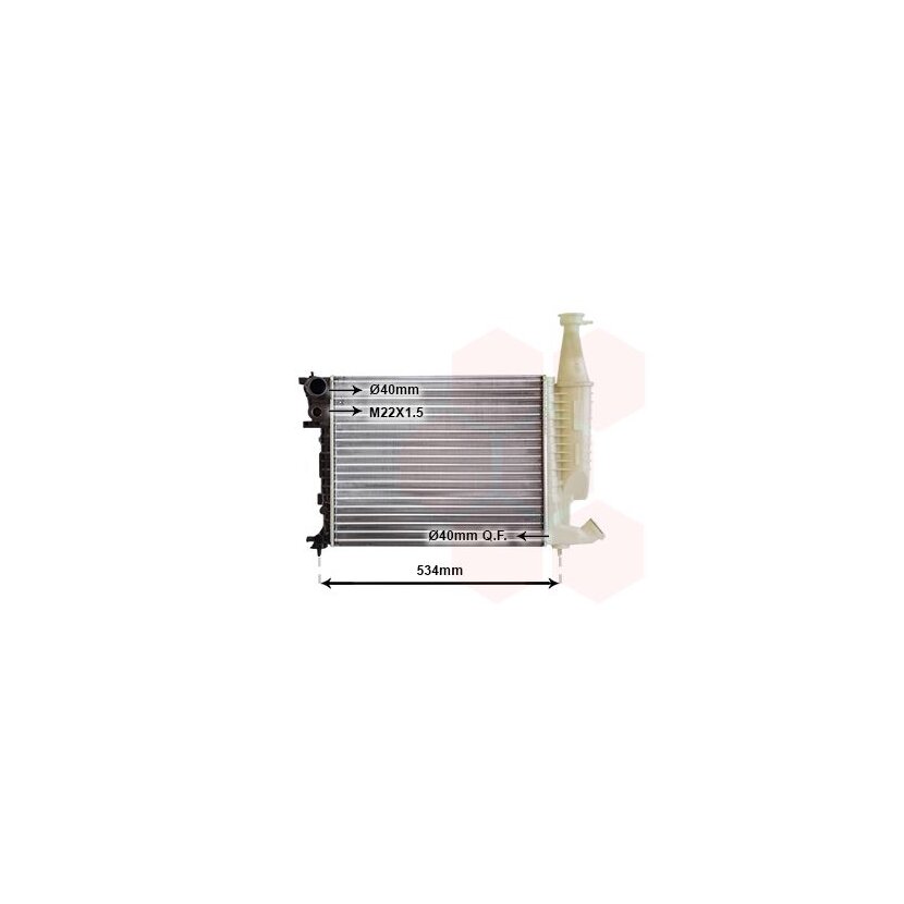 VAN WEZEL Kühler, Motorkühlung 09002149 für 96209813