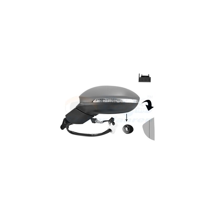 VAN WEZEL Außenspiegel 5711815 für 5H0857537GRU