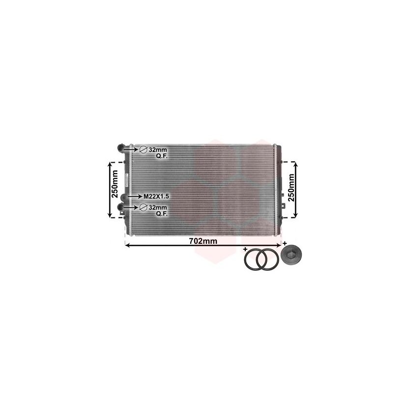 VAN WEZEL Kühler, Motorkühlung 58002193 für 1J0 121 253 AC