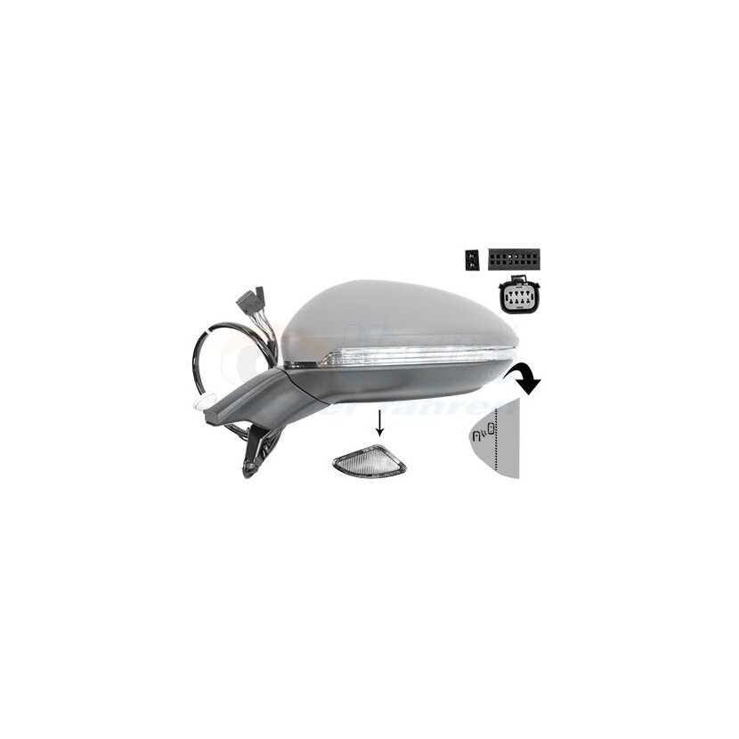 VAN WEZEL Außenspiegel 5775827 für 5G0857521M