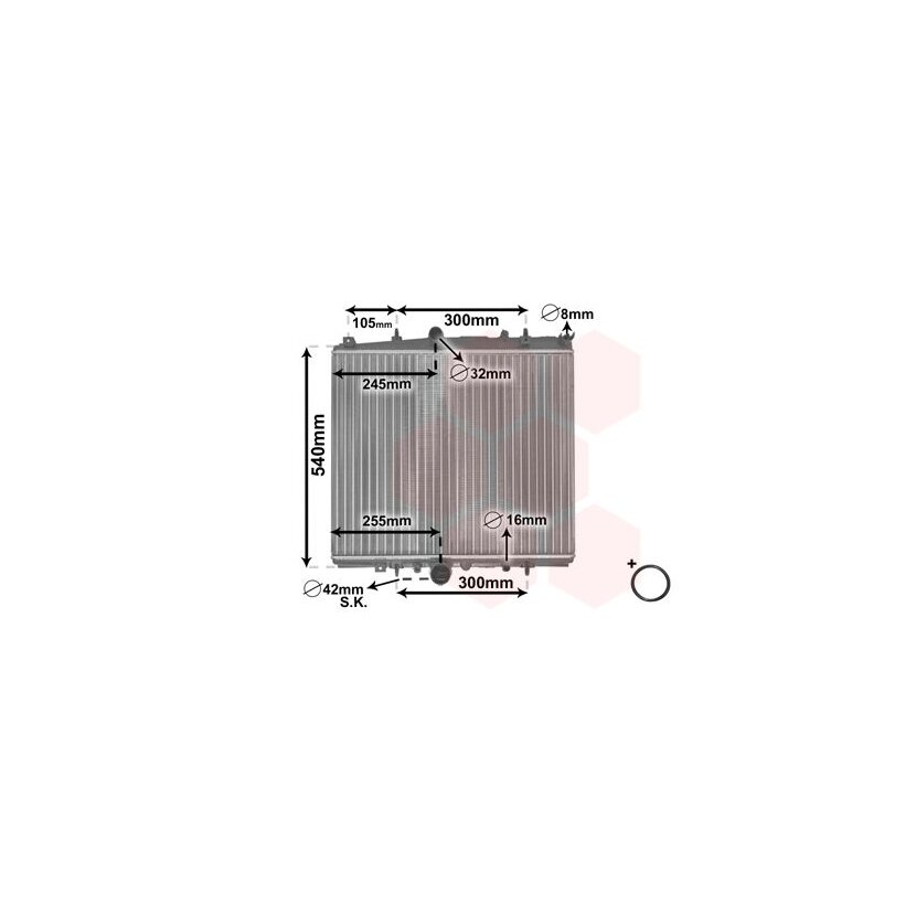 VAN WEZEL Kühler, Motorkühlung 40002237 für 1330A4