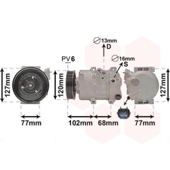VAN WEZEL Kompressor, Klimaanlage 8201K713 für...