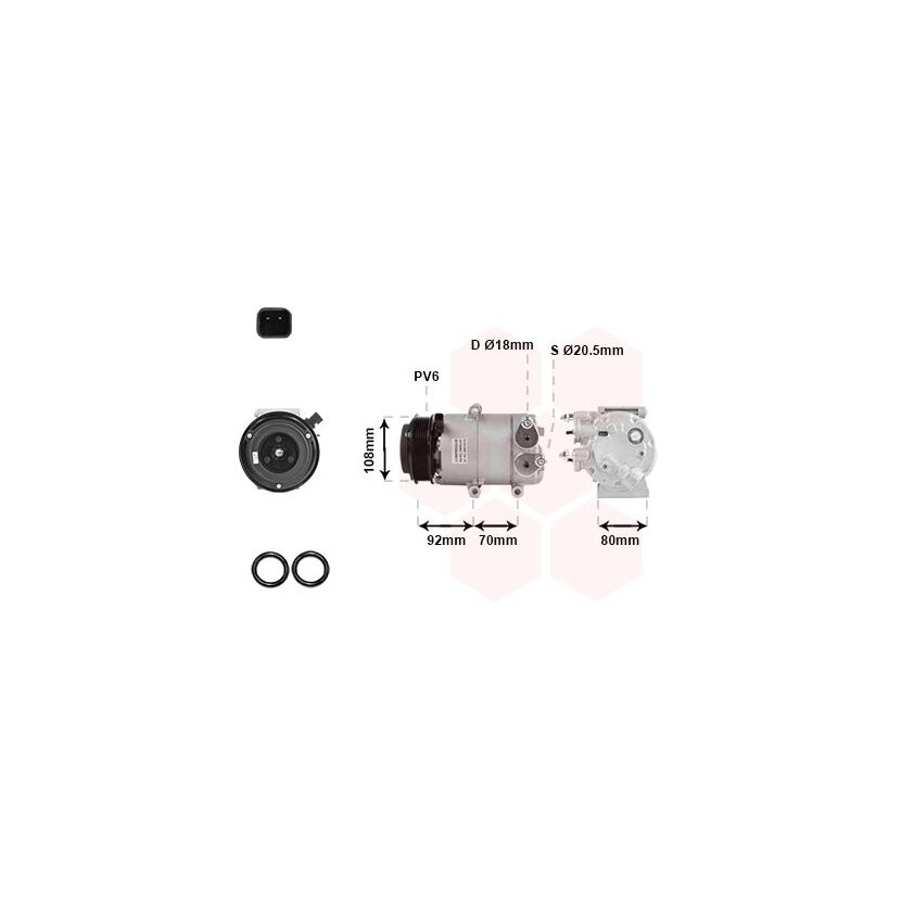 VAN WEZEL Kompressor, Klimaanlage 1800K415 für 1435790