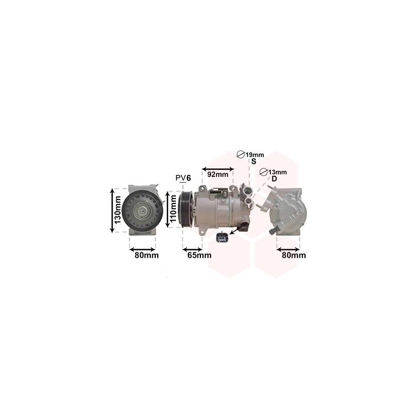 VAN WEZEL Kompressor, Klimaanlage 4001K703 für 98 151 985 80