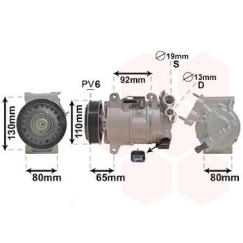 VAN WEZEL Kompressor, Klimaanlage 4001K703 für 98...