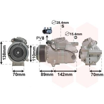 VAN WEZEL Kompressor, Klimaanlage 0601K707 für...