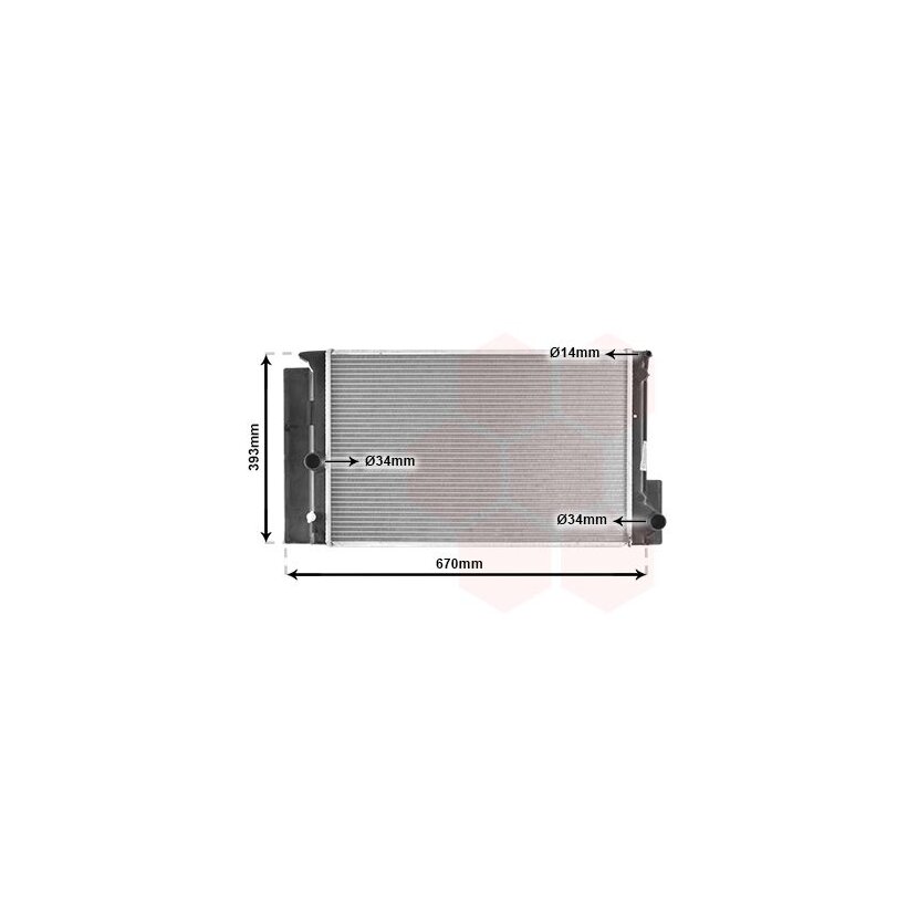 VAN WEZEL Kühler, Motorkühlung 53002397 für 16400-22160