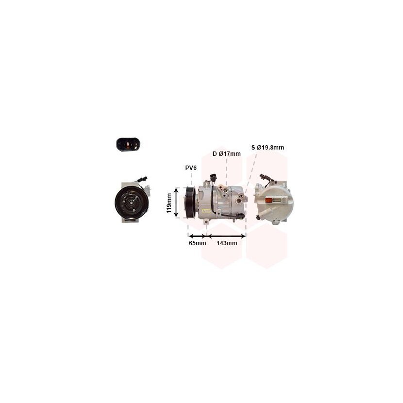 VAN WEZEL Kompressor, Klimaanlage 8201K718 für 977012P200