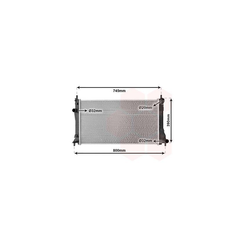 VAN WEZEL Kühler, Motorkühlung 27002249 für LFFM-15-200A