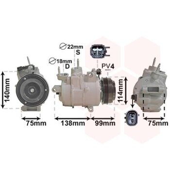 VAN WEZEL Kompressor, Klimaanlage 1801K704 für...