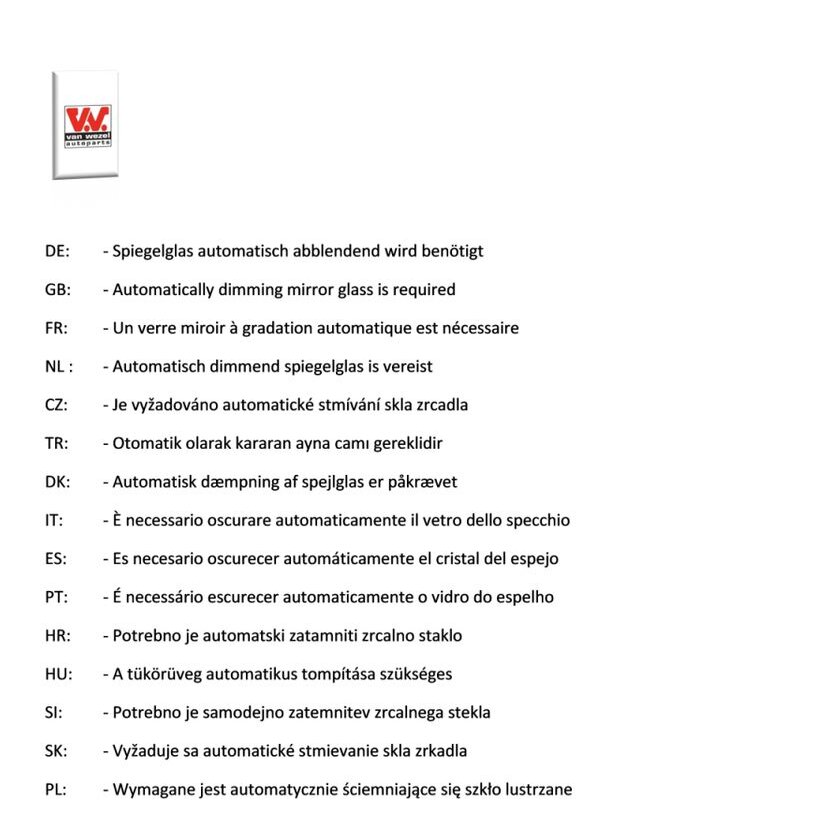 VAN WEZEL Außenspiegel 7643828 für 566857508D