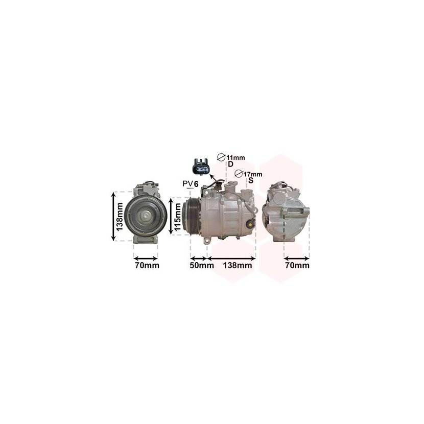 VAN WEZEL Kompressor, Klimaanlage 3001K704 für 0038302060