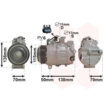VAN WEZEL Kompressor, Klimaanlage 3001K704 für...