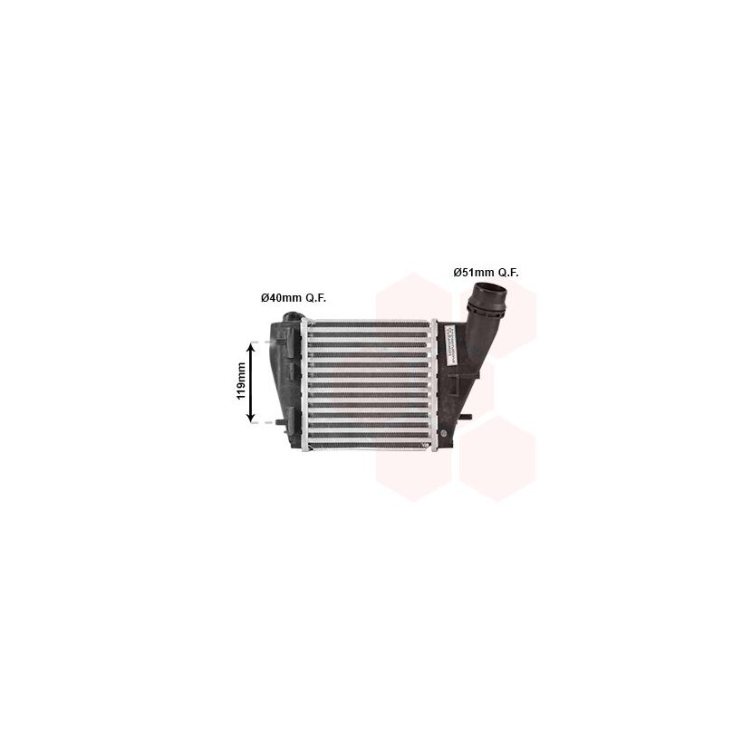 VAN WEZEL Ladeluftkühler 43004423 für 8200369311