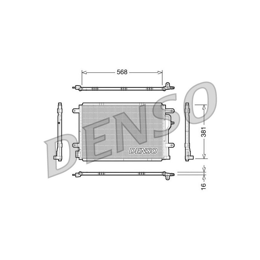DENSO Kondensator, Klimaanlage DCN02004 für 4Z7260403B