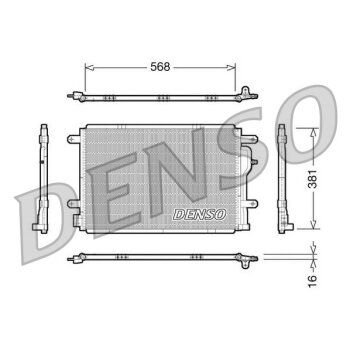 DENSO Kondensator, Klimaanlage DCN02004 für 4Z7260403B