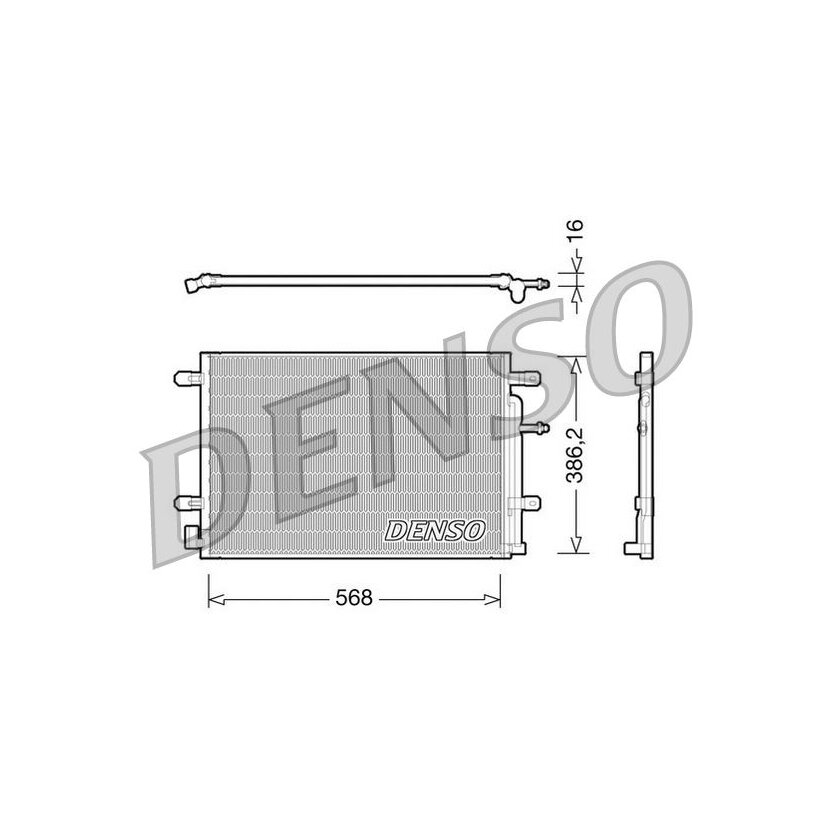 DENSO Kondensator, Klimaanlage DCN02018 für 8E0260401Q