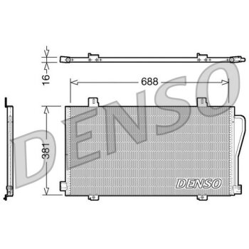 DENSO Kondensator, Klimaanlage DCN23017 für 7701052120