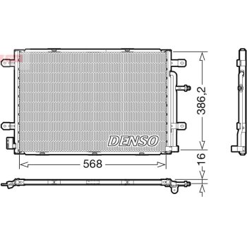 DENSO Kondensator, Klimaanlage DCN02039 für 8E0260401R