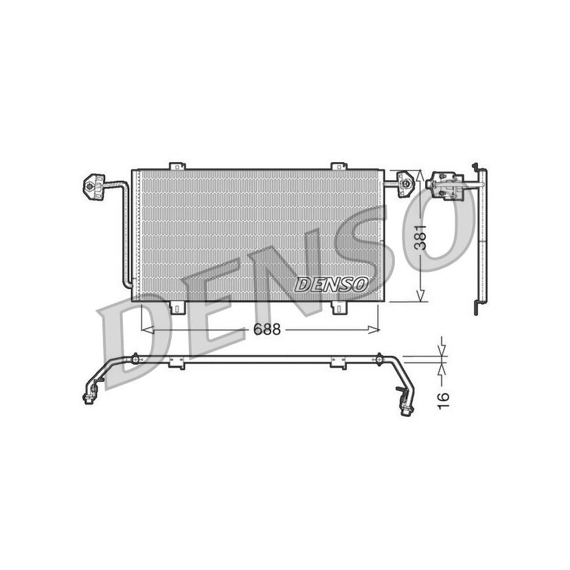 DENSO Kondensator, Klimaanlage DCN23023 für 4500909