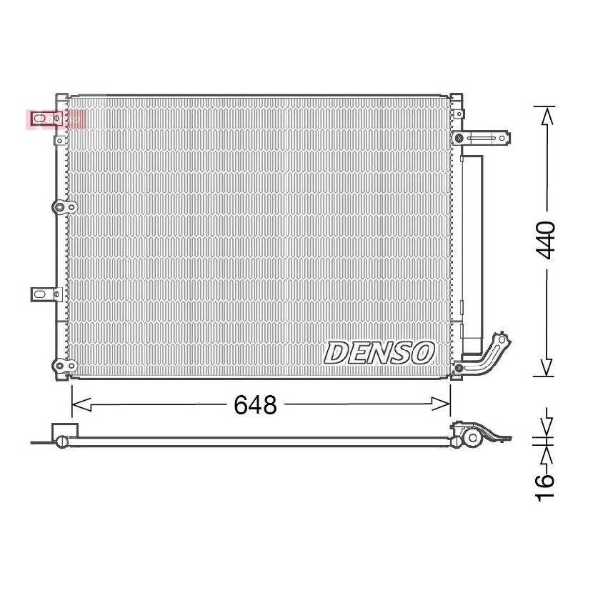 DENSO Kondensator, Klimaanlage DCN06018 für 52014775AB