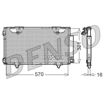 DENSO Kondensator, Klimaanlage DCN50010 für 8845005070