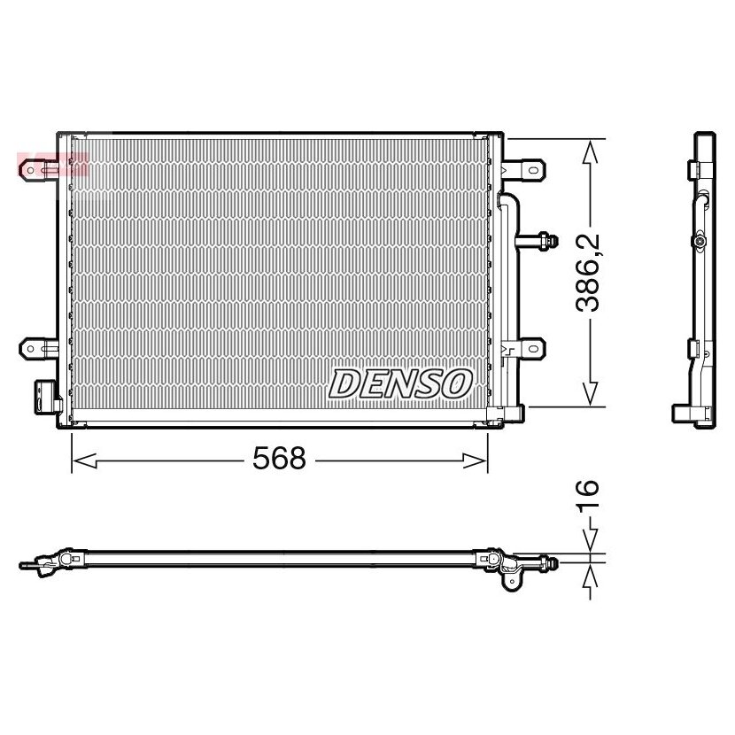 DENSO Kondensator, Klimaanlage DCN02038 für 8E0260401E