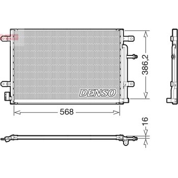 DENSO Kondensator, Klimaanlage DCN02038 für 8E0260401E