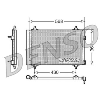 DENSO Kondensator, Klimaanlage DCN07008 für 6455HJ