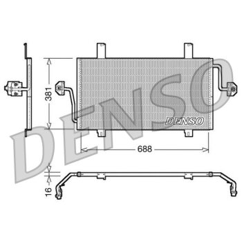 DENSO Kondensator, Klimaanlage DCN23016 für 4500908