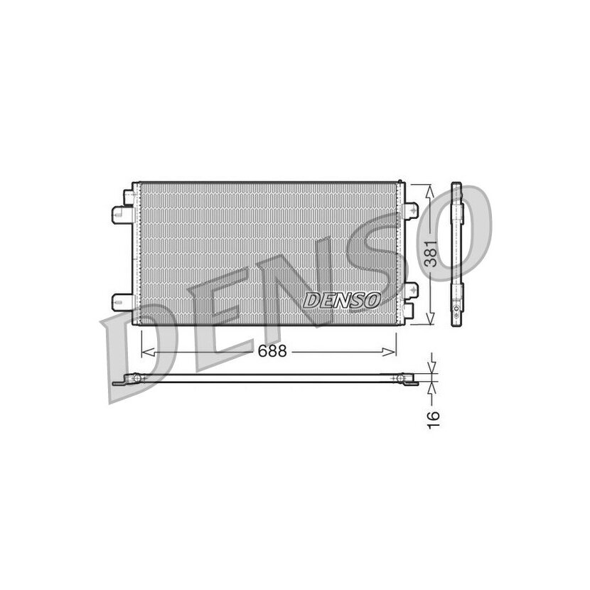 DENSO Kondensator, Klimaanlage DCN23024 für 7701057122