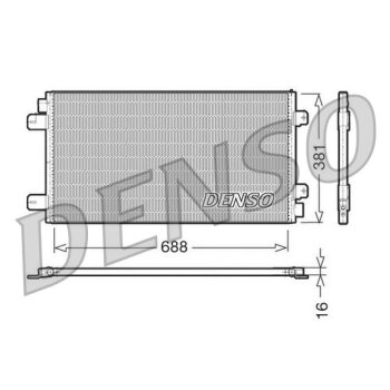 DENSO Kondensator, Klimaanlage DCN23024 für 7701057122