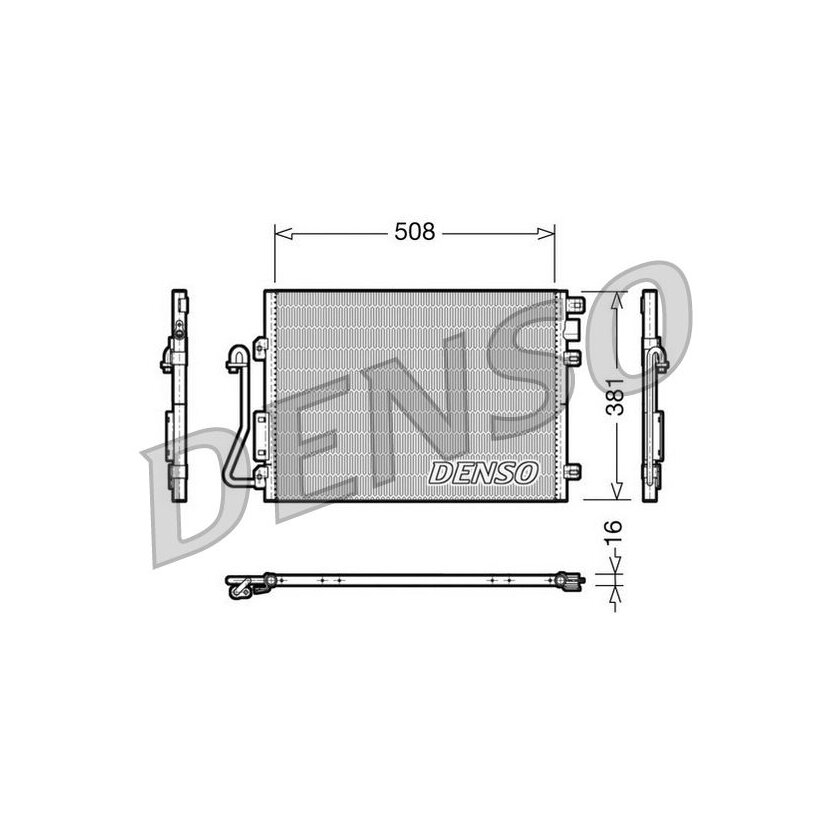 DENSO Kondensator, Klimaanlage DCN37001 für 6001550660