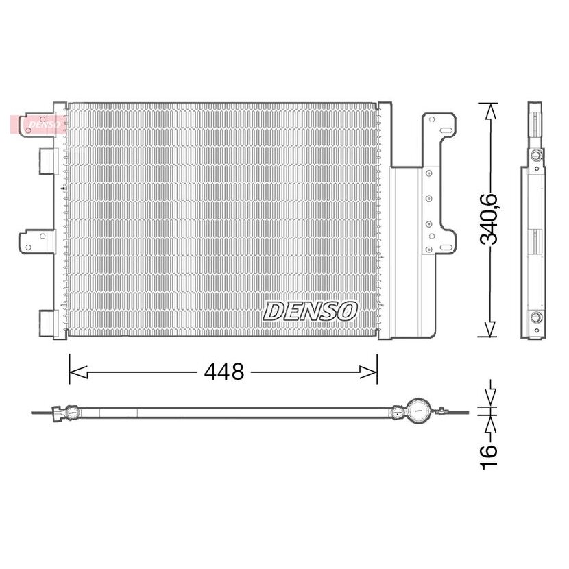 DENSO Kondensator, Klimaanlage DCN12102 für 504080822
