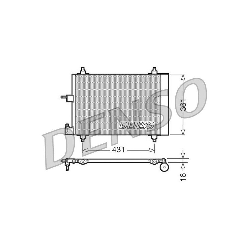 DENSO Kondensator, Klimaanlage DCN07009 für 9637416580